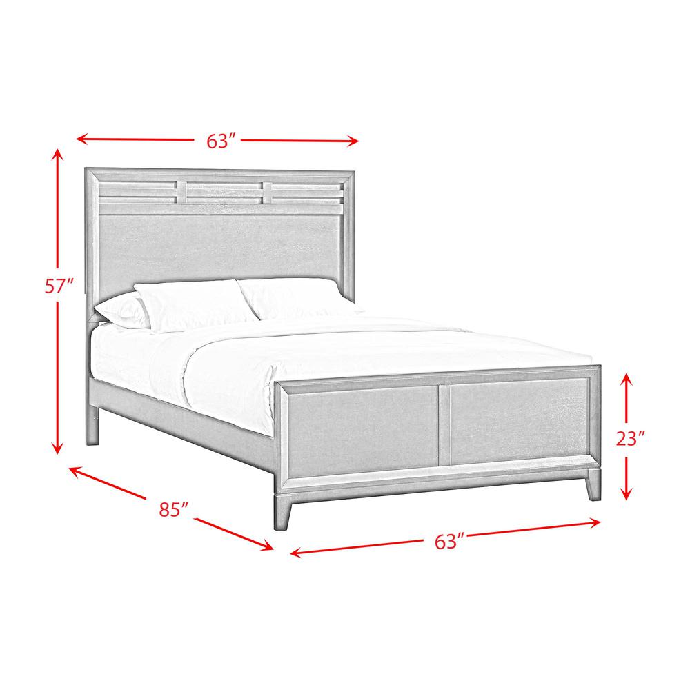 Warren Queen Panel Bed in Merlot. Picture 3
