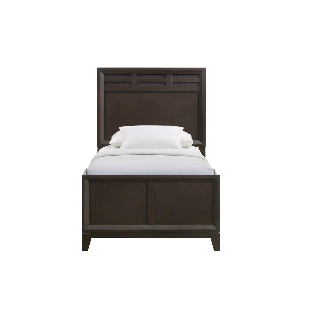 Warren Twin Panel Bed in Merlot. Picture 2