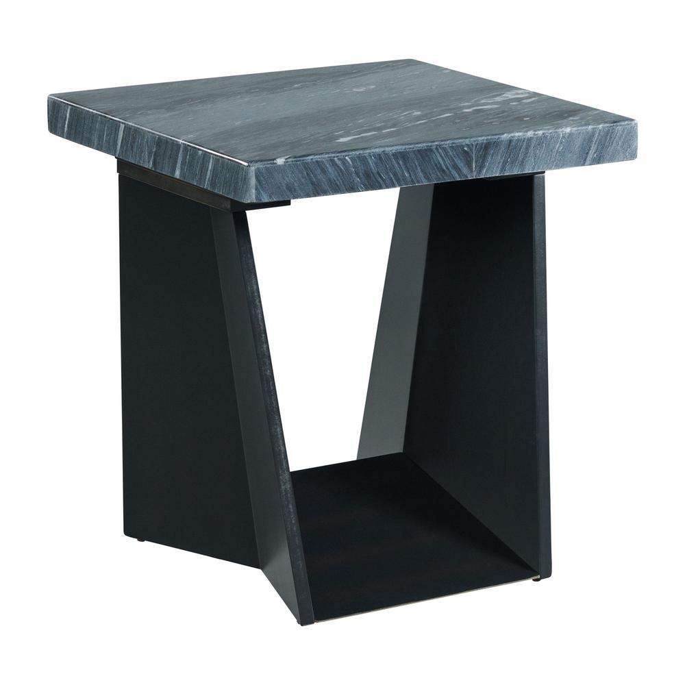 Tobias End Table with Dark Marble Top. Picture 1
