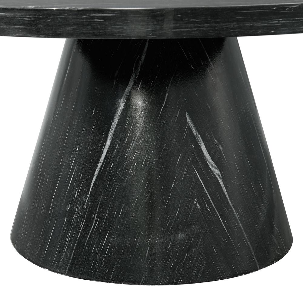 Odette Round Occasional Coffee Table Complete in Grey. Picture 4