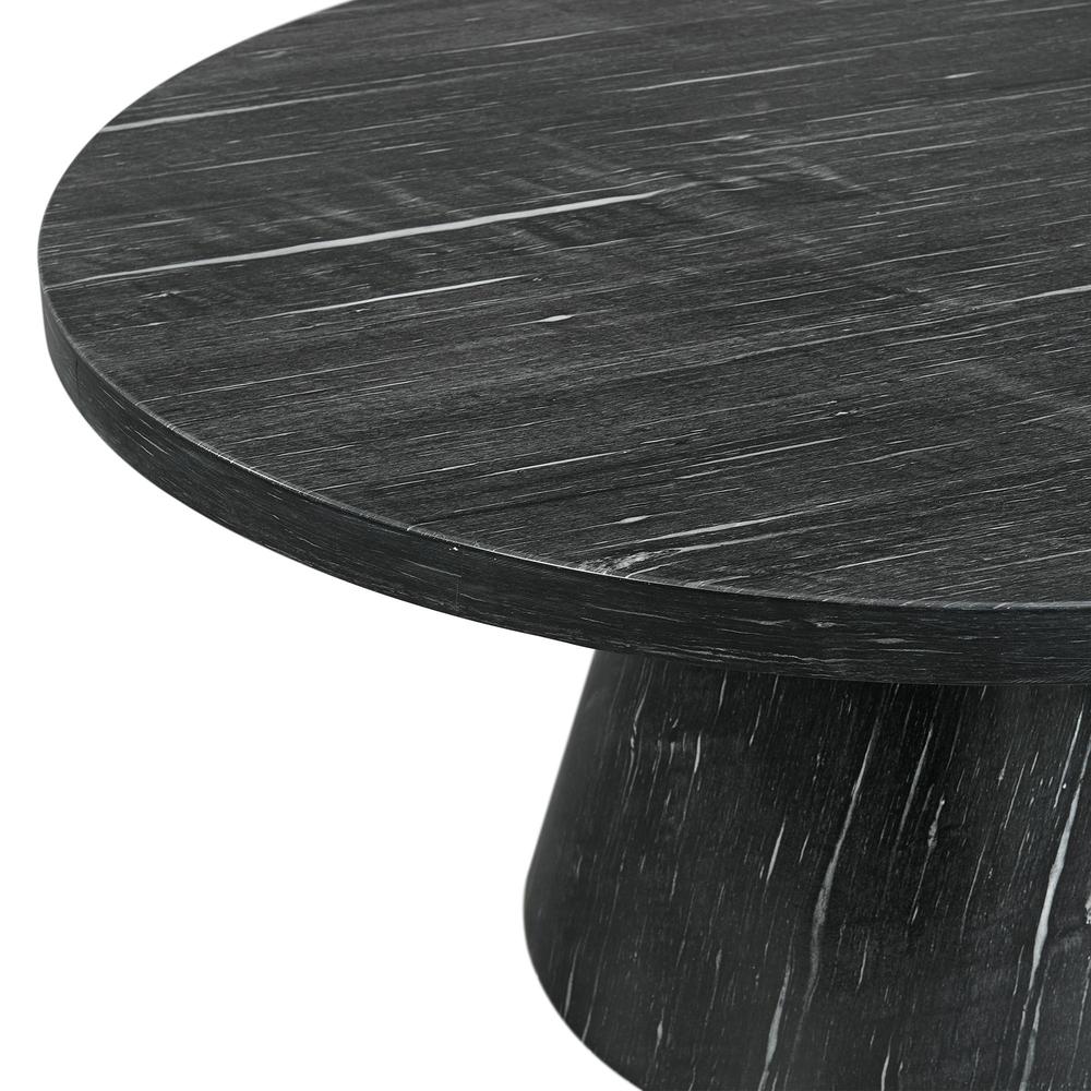 Odette Round Occasional Coffee Table Complete in Grey. Picture 3