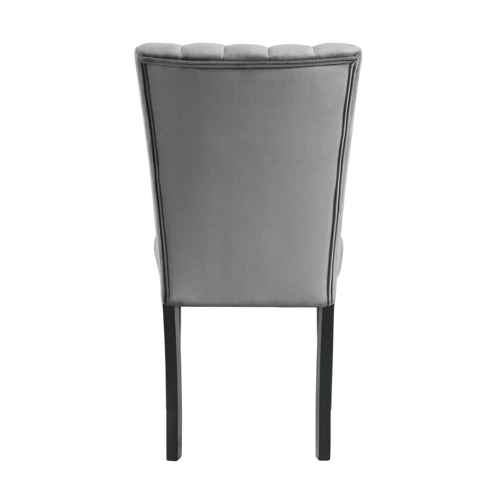 Odette Side Chair in Grey Velvet (2 Per Pack). Picture 5