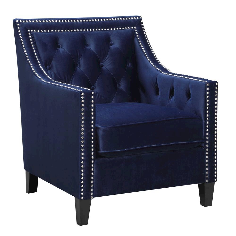 Navy Blue Accent Chair for Living Room and Bedrooms. Picture 1