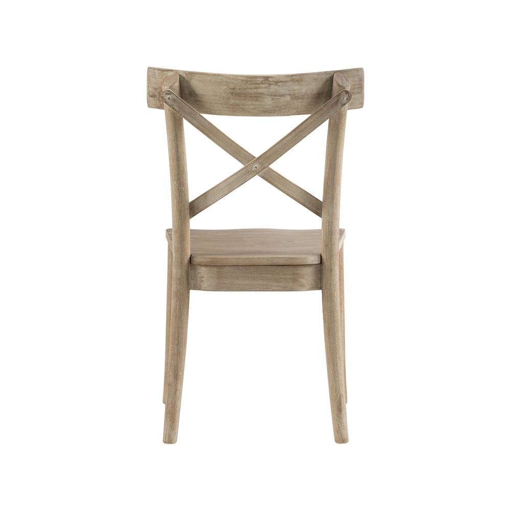 Beach-Tone Acacia Wooden X-Back Chair Set. Picture 4