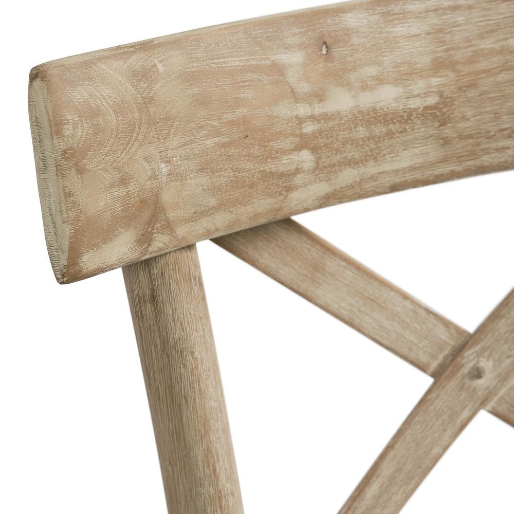 Beach-Tone Acacia Wooden X-Back Chair Set. Picture 6