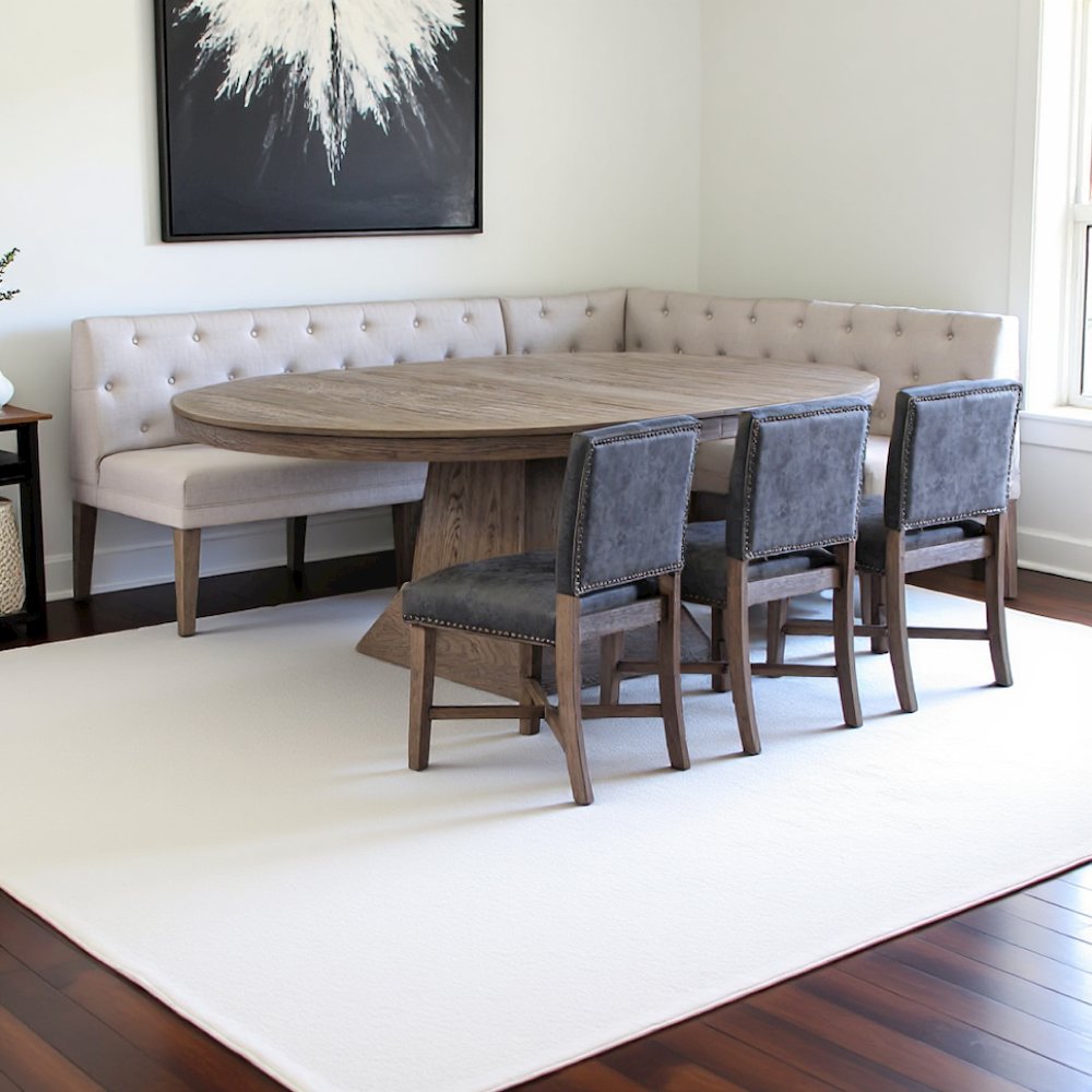 Oak 6-Piece Corner Dining Set for Breakfast Nook. Picture 11