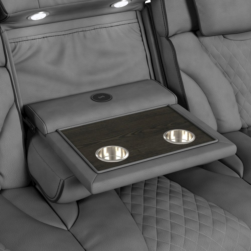 Tundra Motion Sofa with DDT, Reading Light, Wireless Charger Black Welt. Picture 9