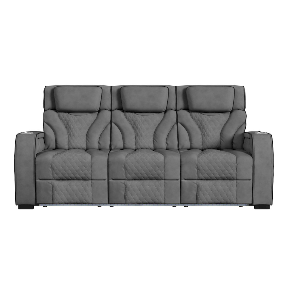 Tundra Motion Sofa with DDT, Reading Light, Wireless Charger Black Welt. Picture 6