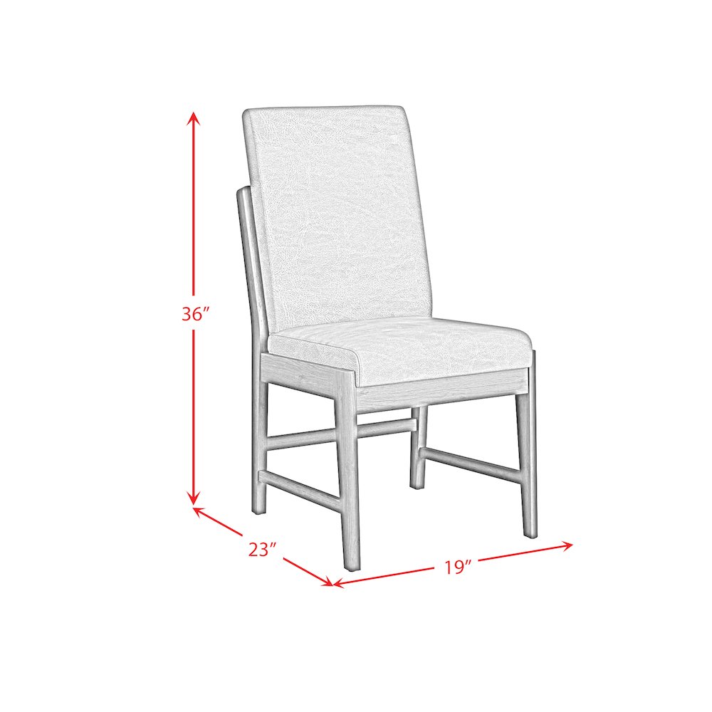 Perth 7PC Standard Height Dining Set in Brown-Table and Six Fabric Chairs. Picture 11