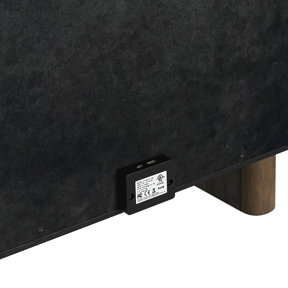 Perth  Queen UPH 3PC Bedroom Set with Boucle Beige and LED in Brown. Picture 10