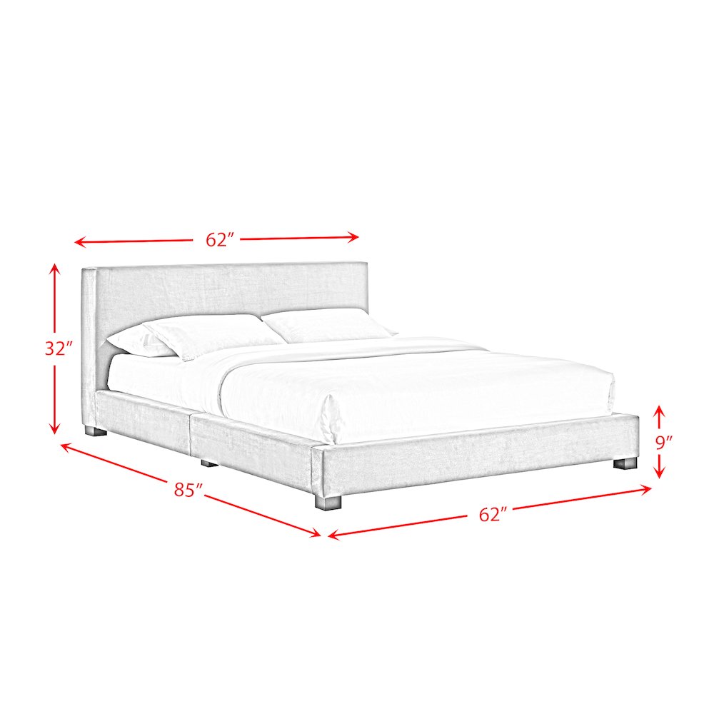 Brookhaven Full UPH Bed in Grey Velvet. Picture 8