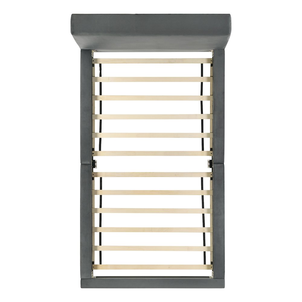 Brookhaven Twin UPH Bed in Grey Velvet. Picture 6