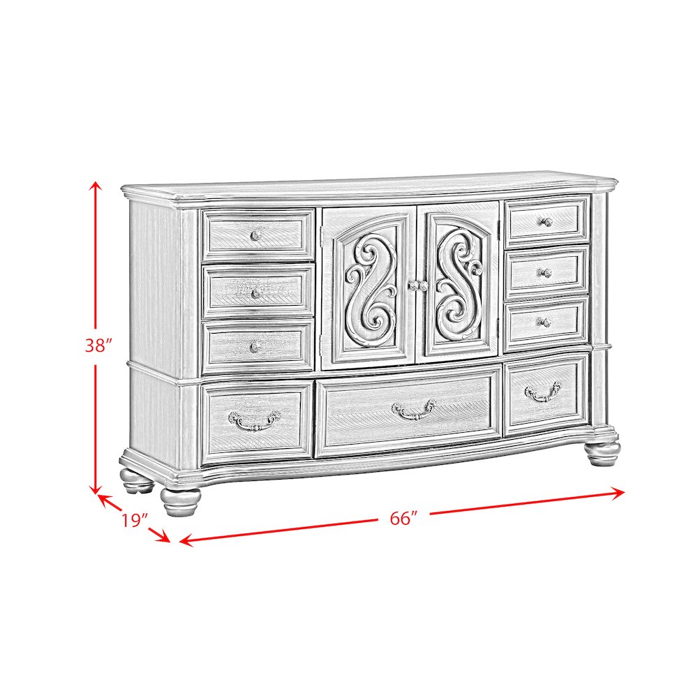 Brunswick 7-Drawer Dresser in Mahogany. Picture 11