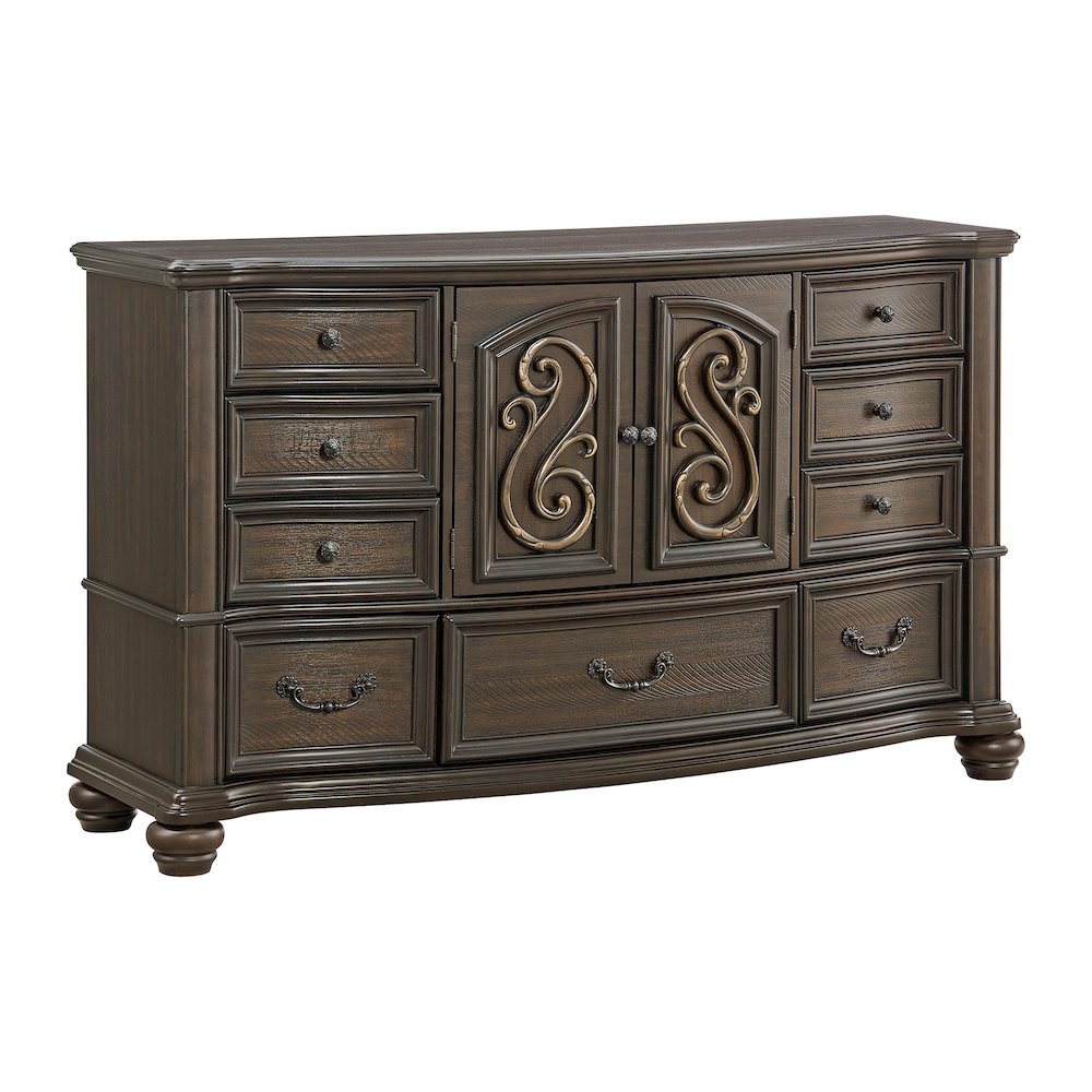 Brunswick 7-Drawer Dresser in Mahogany. Picture 1