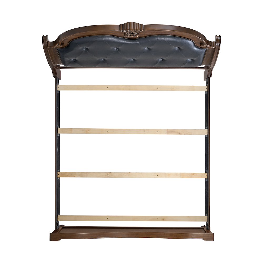 Concerto King UPH Bed with Black PU in Brown. Picture 4