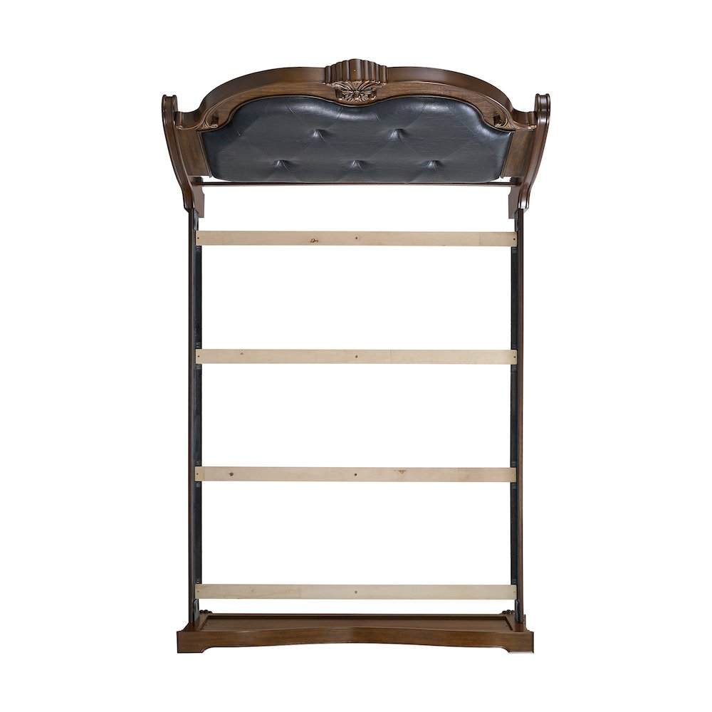 Concerto Queen UPH Bed with Black PU in Brown. Picture 4
