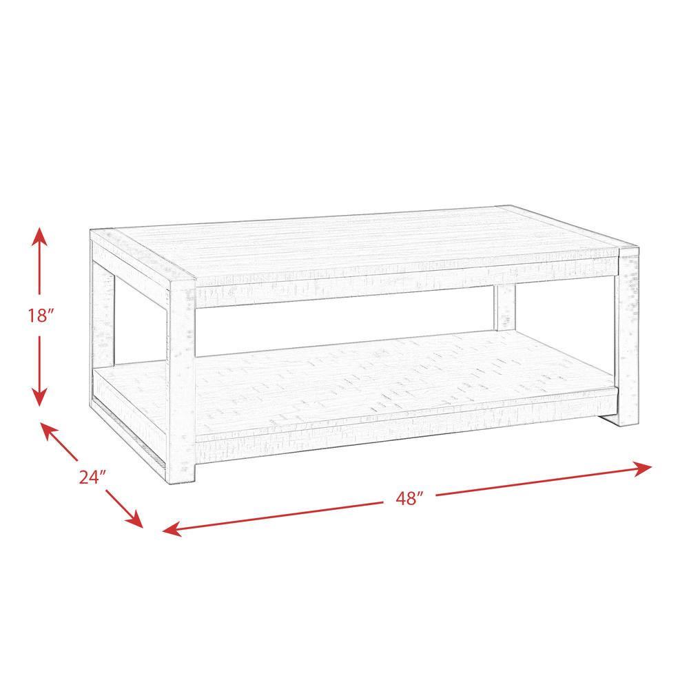 Picket House Furnishings Enrico Rectangular Coffee Table in Walnut. Picture 9