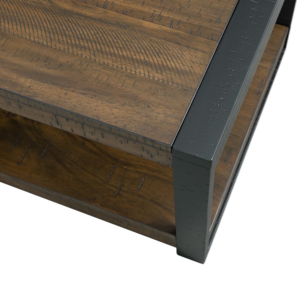 Picket House Furnishings Enrico Rectangular Coffee Table in Walnut. Picture 5