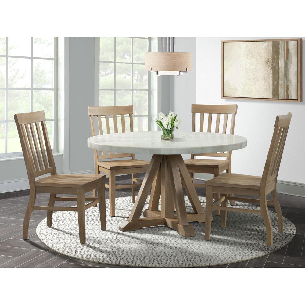 Liam Round 5PC Dining Set-Table & Four Chairs. Picture 1