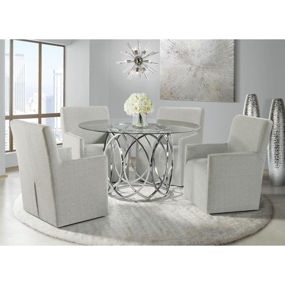 Marcy Standard Height 5PC Dining Set-Table and Four Arm Chairs. Picture 1