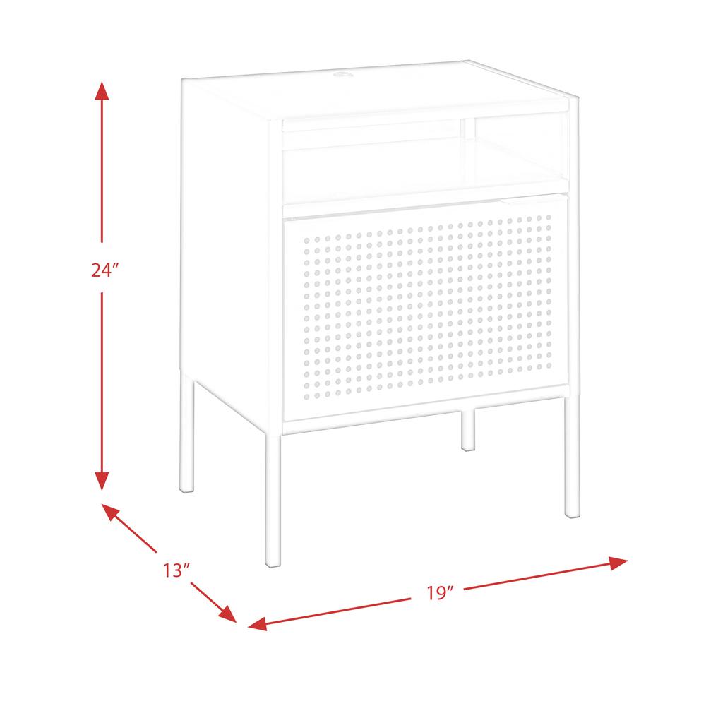 Gemma Nightstand with USB Port in Blue. Picture 4