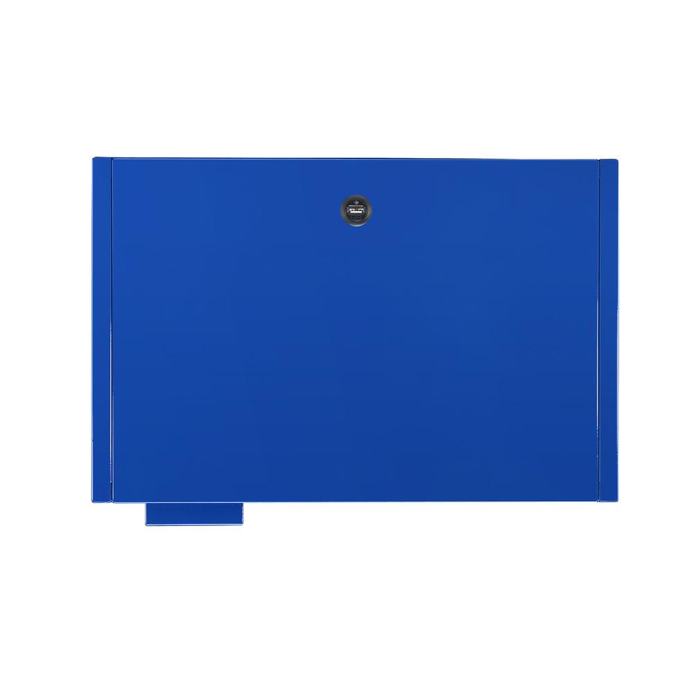 Gemma Nightstand with USB Port in Blue. Picture 9