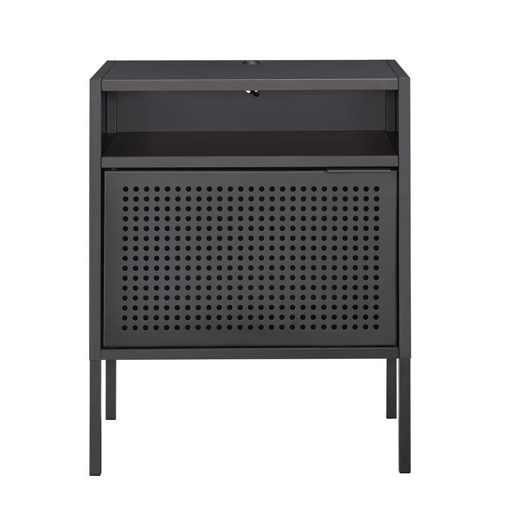 Gemma Nightstand with USB Port in Gray. Picture 5