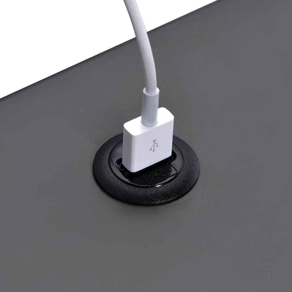 Gemma Nightstand with USB Port in Gray. Picture 10