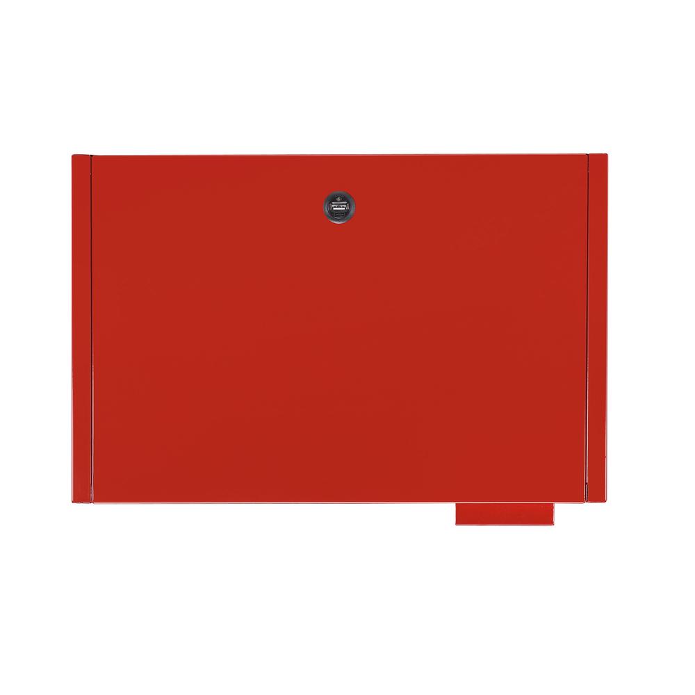 Gemma Nightstand with USB Port in Red. Picture 9