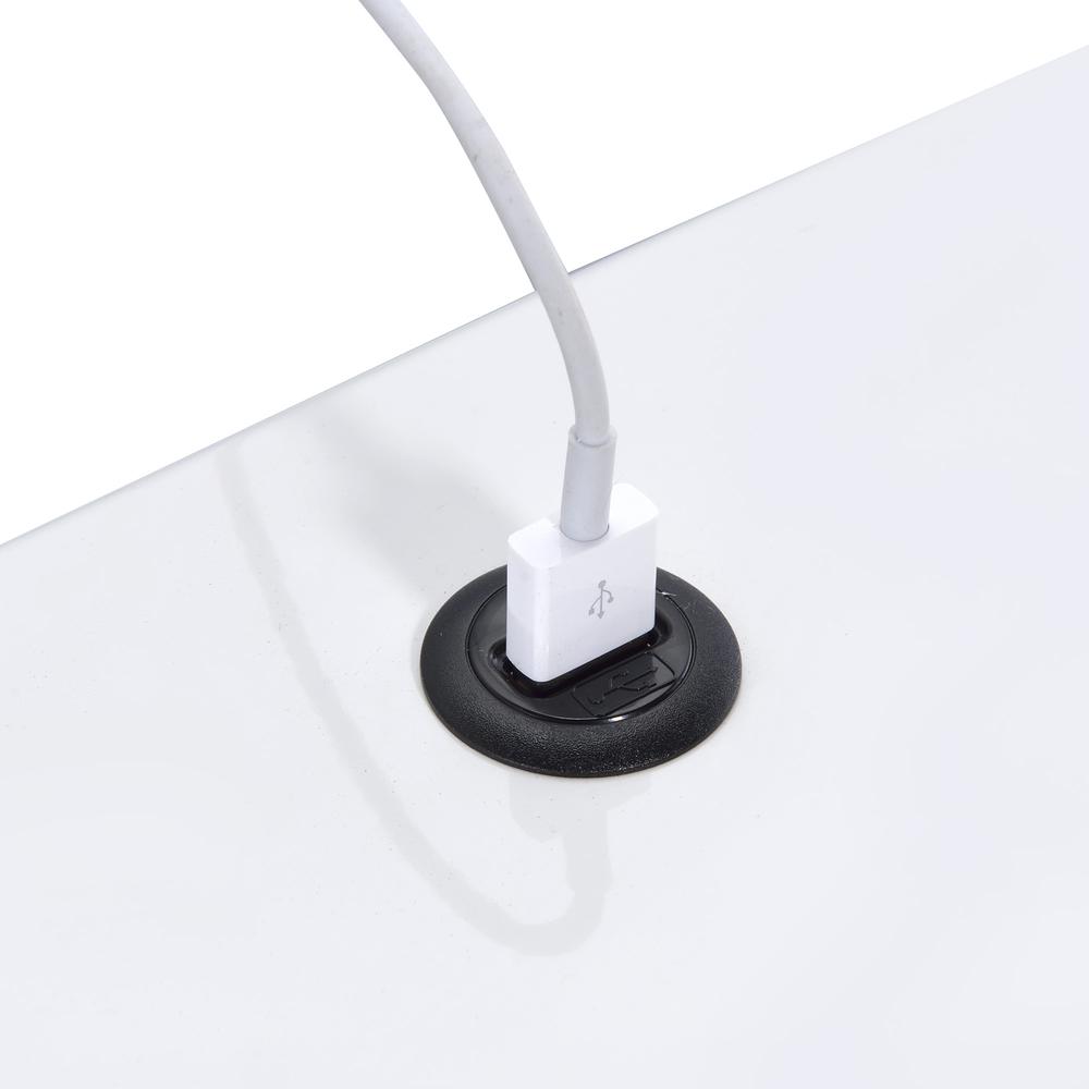 Gemma Nightstand with USB Port in White. Picture 10