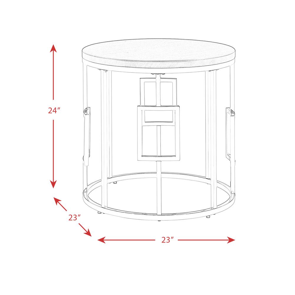 Kendall Round End Table. Picture 2