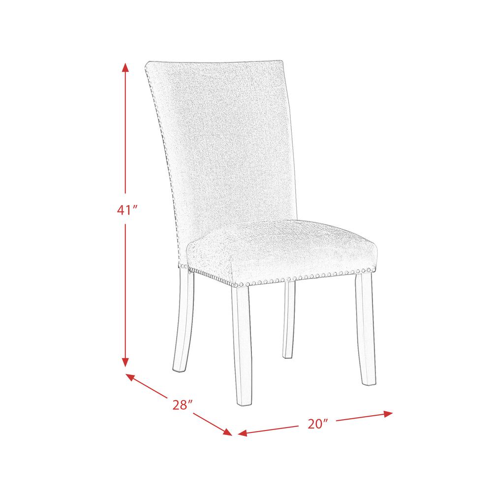 Celine Blue Velvet Side Chair Set. Picture 3