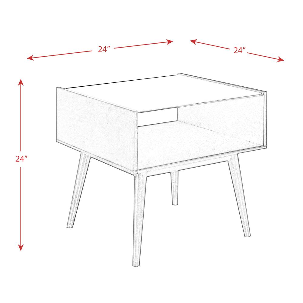 Morgan Mid-Century End Table in Espresso. Picture 8