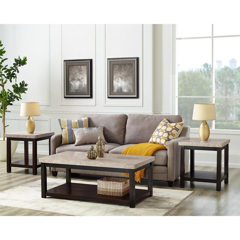 Caleb 3PC Occasional Table Set-Coffee Table & Two End Tables. Picture 1