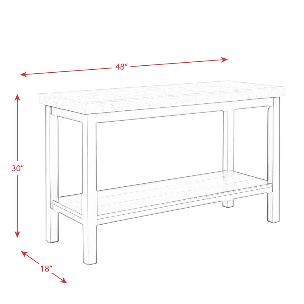 Caleb Sofa Table w/ Marble Top. Picture 3