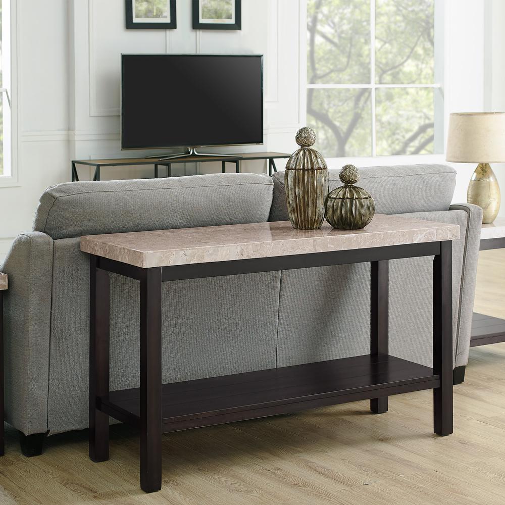 Caleb Sofa Table w/ Marble Top. Picture 6