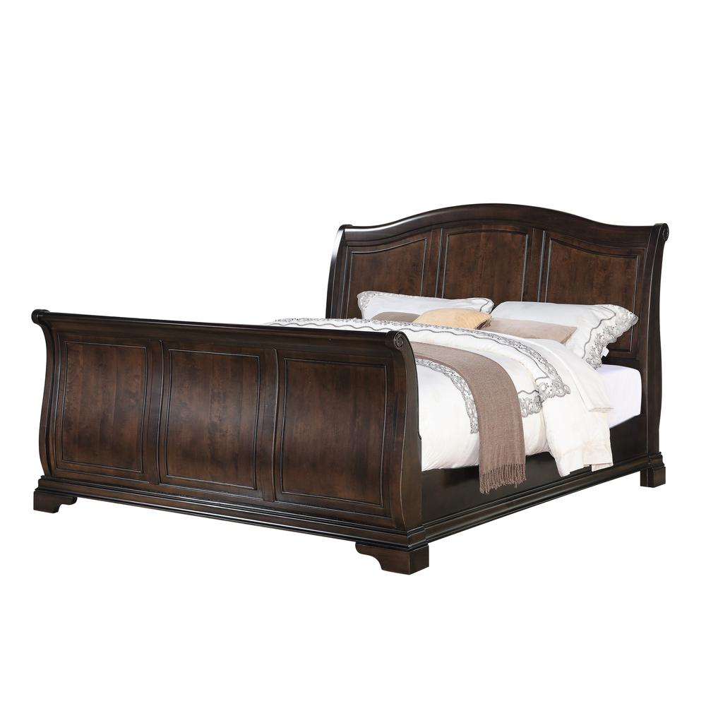 Conley Cherry Queen Sleigh Bed. Picture 45