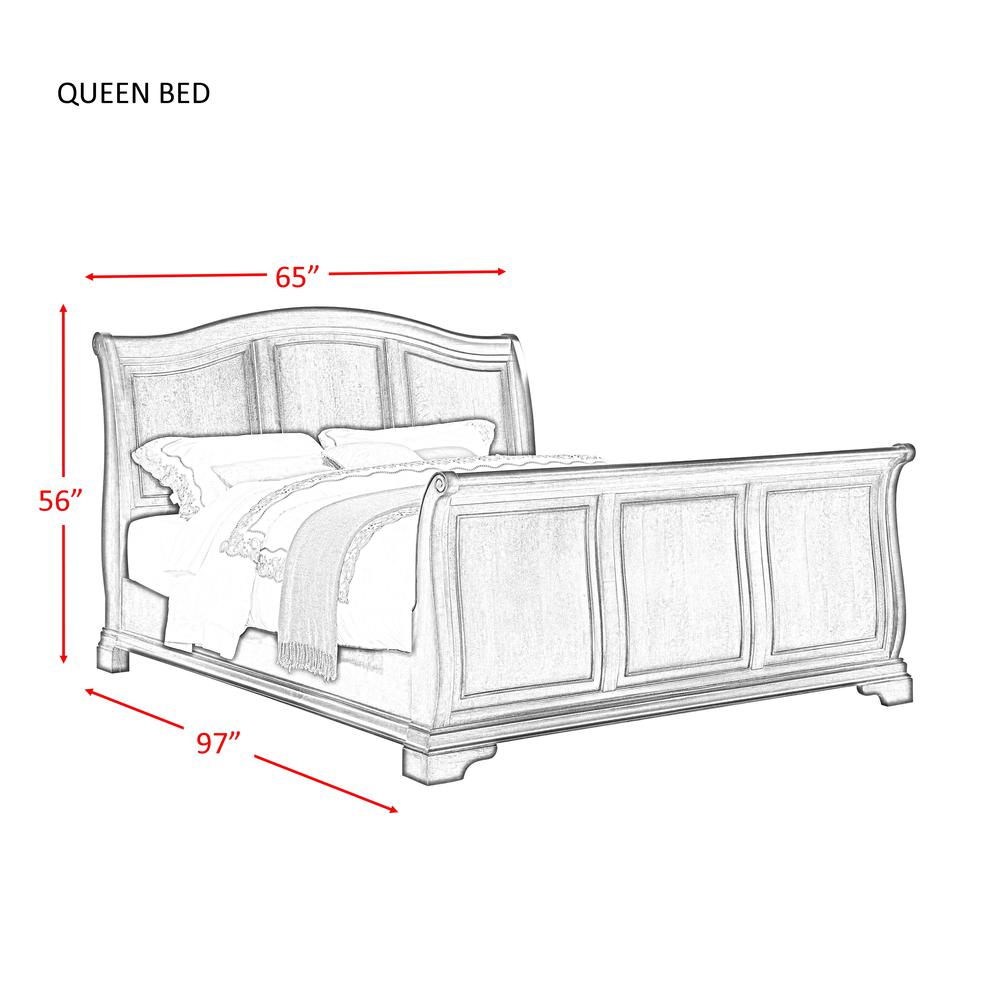 Conley Cherry Queen Sleigh Bed. Picture 47