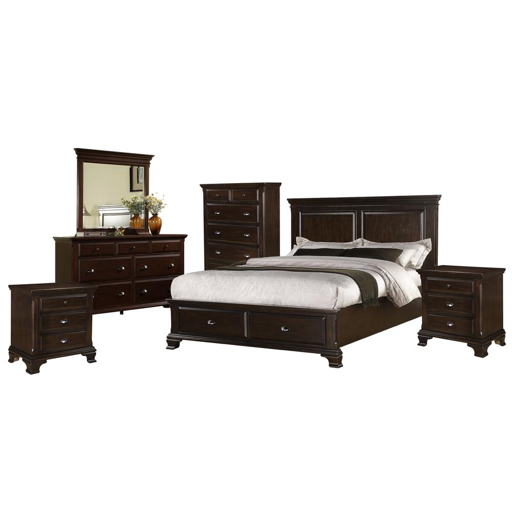 Brinley Cherry Queen Storage Bed. Picture 30