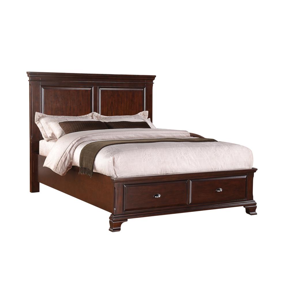Brinley Cherry Queen Storage Bed. Picture 33