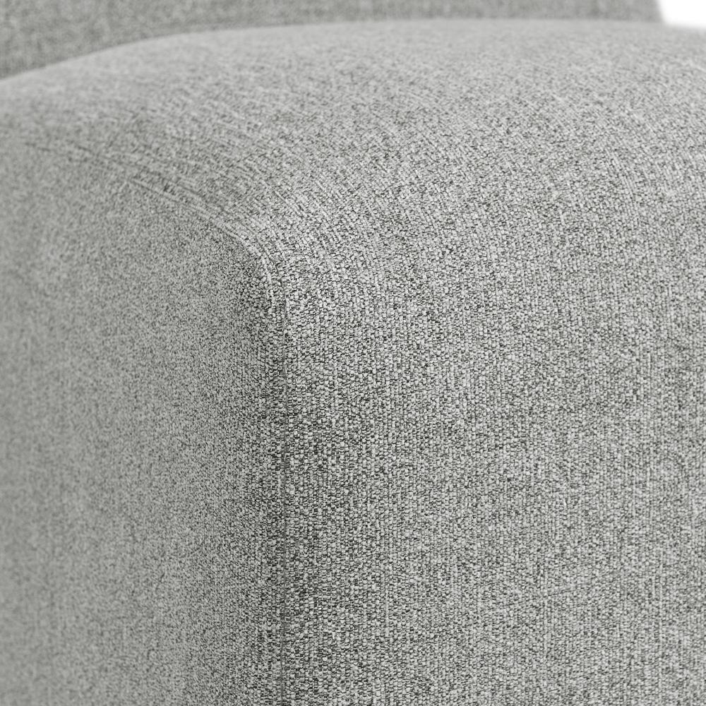 Gray Upholstered Dining Chairs Set of 2 with Solid Wood and Casters. Picture 6