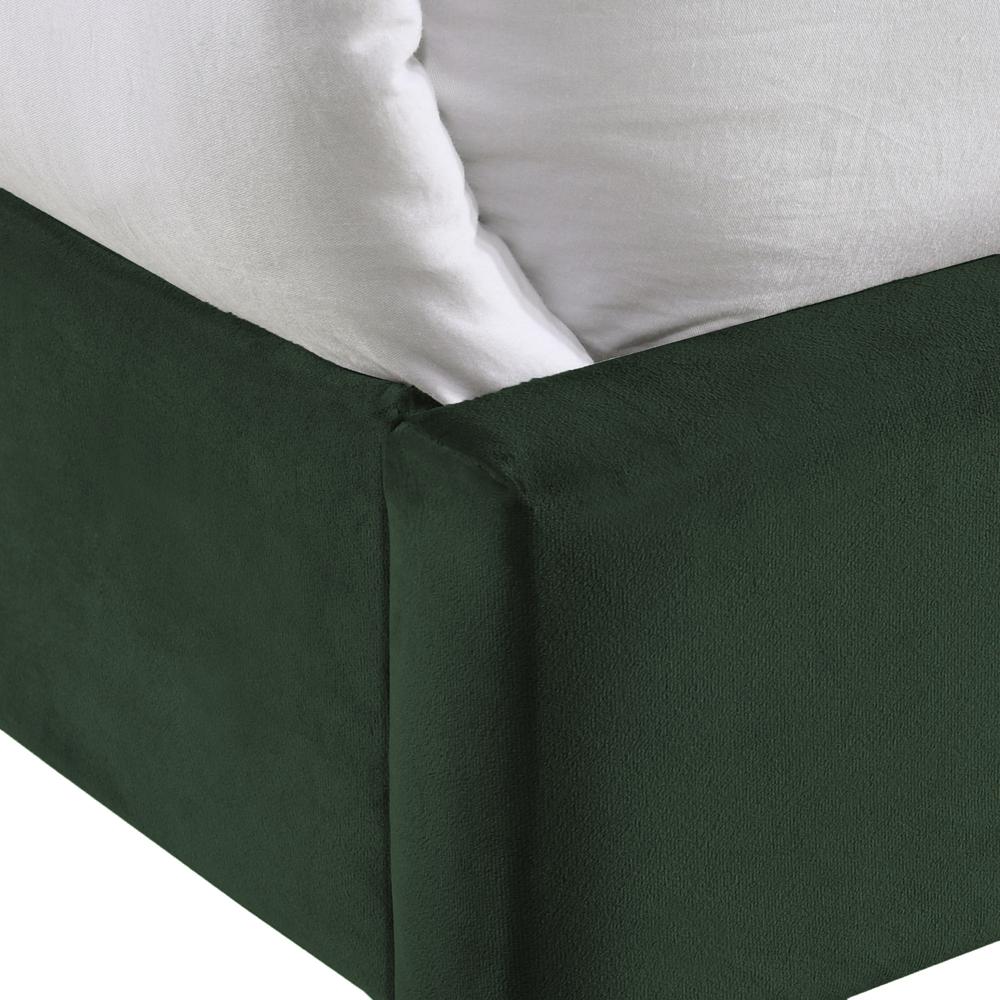 Colbie Upholstered Queen Platform Bed with Nightstands in Emerald. Picture 9