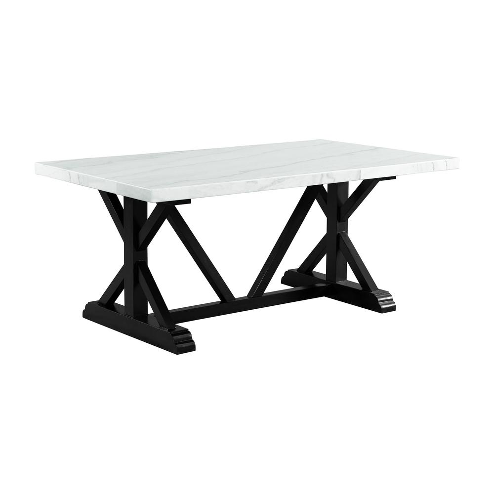 Stratton 70" Marble Standard Height Dining Table. Picture 1