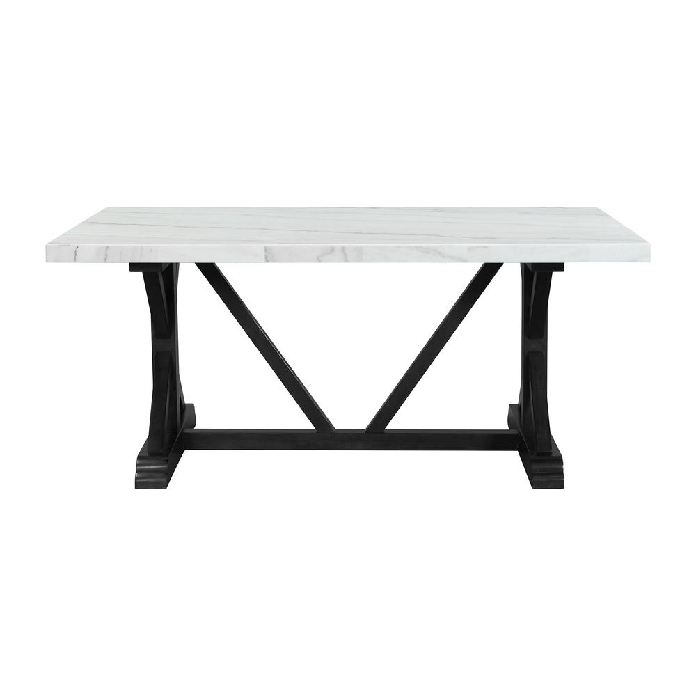 Stratton 70" Marble Standard Height Dining Table. Picture 2