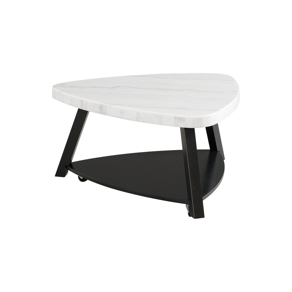 Lena White Marble Top Coffee Table. Picture 1