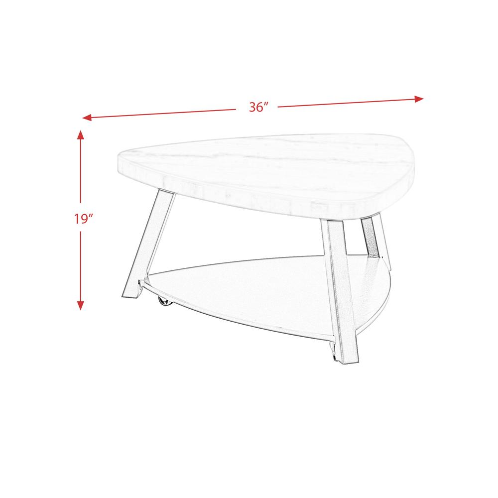 Lena White Marble Top Coffee Table. Picture 2