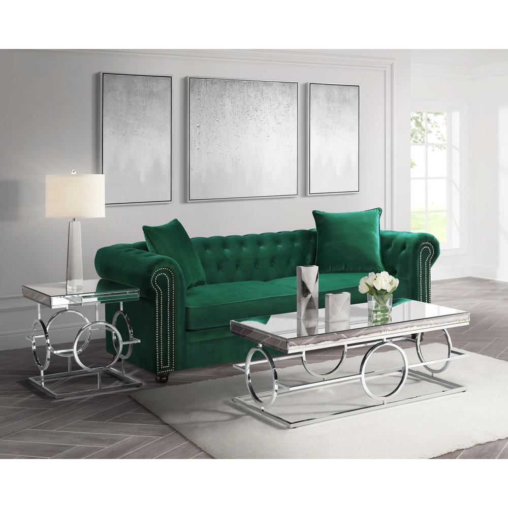 Picket House Furnishings Katie Rectangle Mirrored Coffee Table. Picture 4