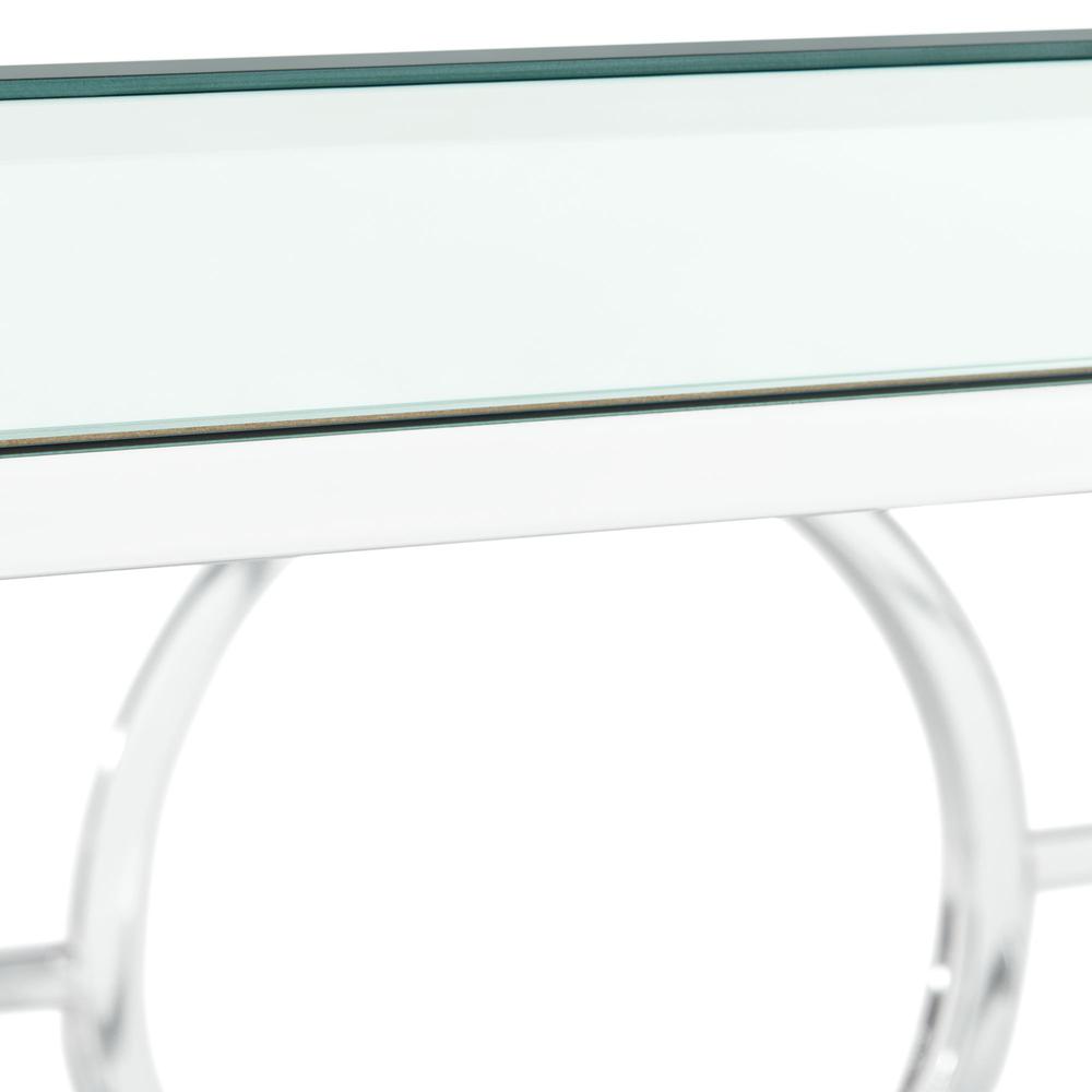 Picket House Furnishings Katie Square Mirrored End Table. Picture 6