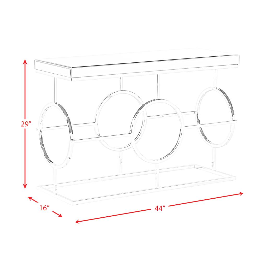 Picket House Furnishings Katie Rectangle Mirrored Sofa Table. Picture 7