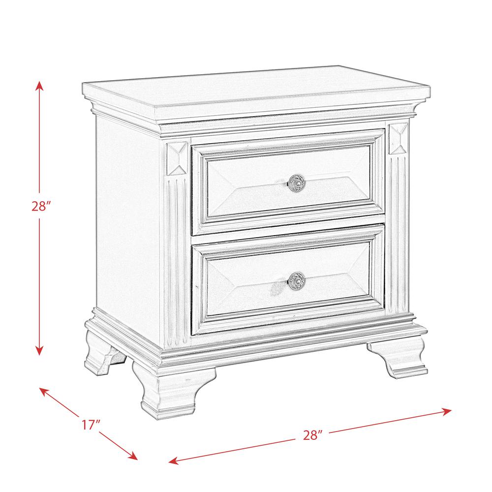 Picket House Furnishings Trent 2-Drawer Nightstand in Antique Grey. Picture 3
